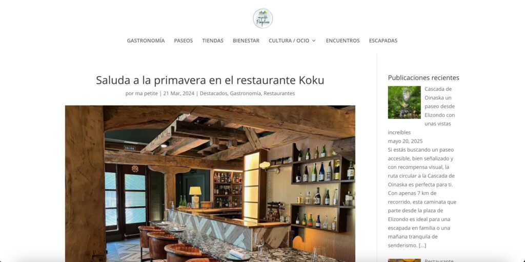Saluda a la primavera en el restaurante Koku